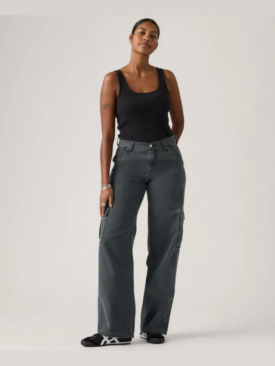 Женские джинсы-карго свободного кроя Superlow Levi's — изображение 2 из 4, серый