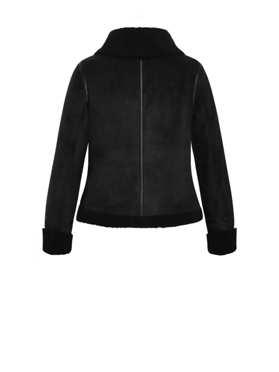 Куртка Sherpa Hunter больших размеров CITY CHIC — изображение 5 из 5, черный