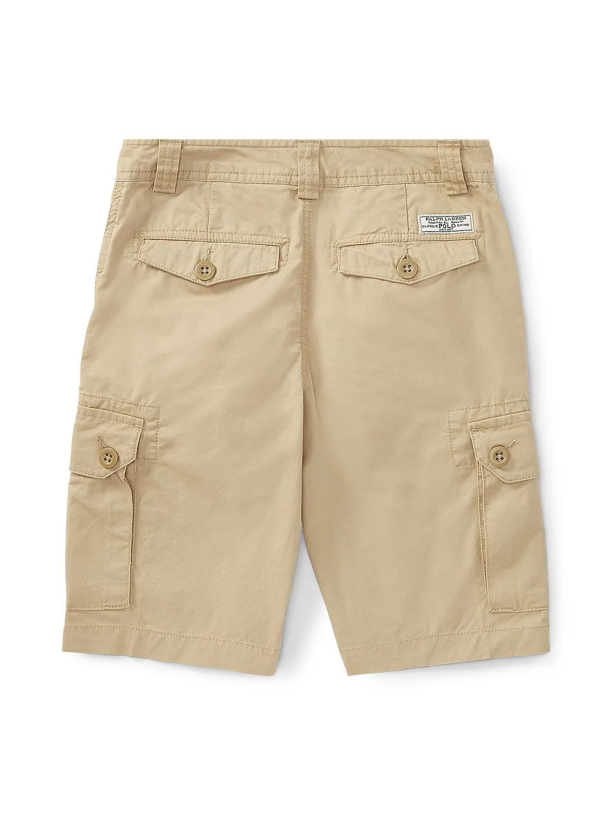 Шорты-карго из эластичного твила Big Boys Polo Ralph Lauren — изображение 2 из 3, классический хаки