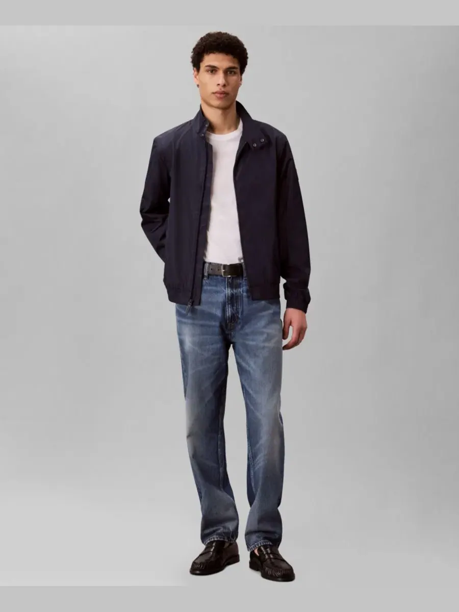 Мужская нейлоновая куртка-бомбер в клетку Calvin Klein — изображение 2 из 5, сапфировый