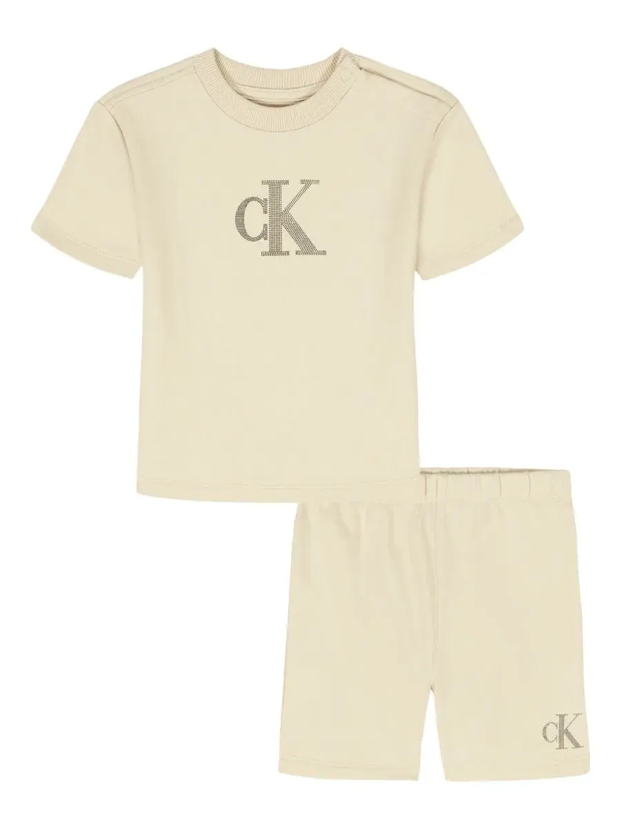 Комплект из футера с логотипом и шортами Calvin Klein