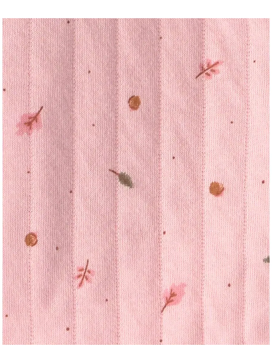 Комплект из кардигана, боди и штанов Leaves Pattern Carter's — изображение 3 из 6, розовый