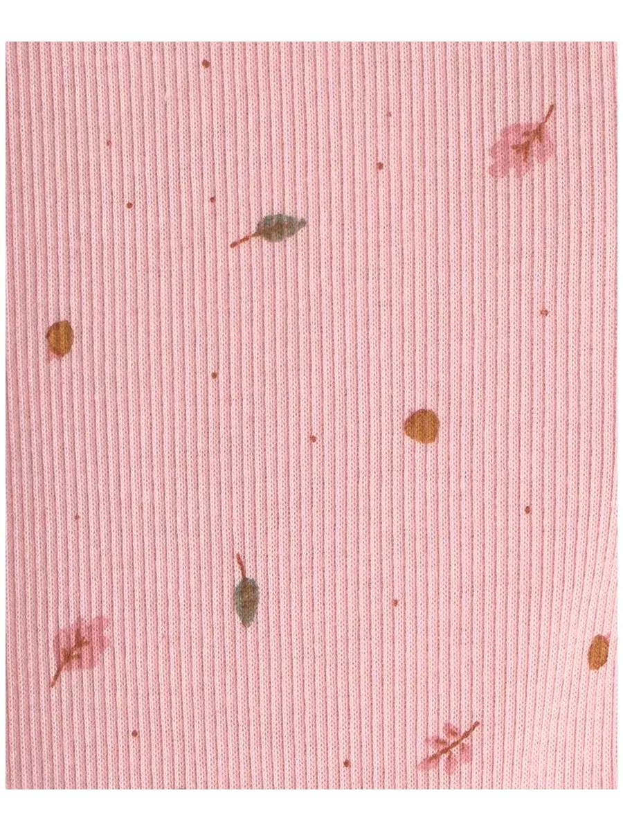 Комплект из кардигана, боди и штанов Leaves Pattern Carter's — изображение 4 из 6, розовый