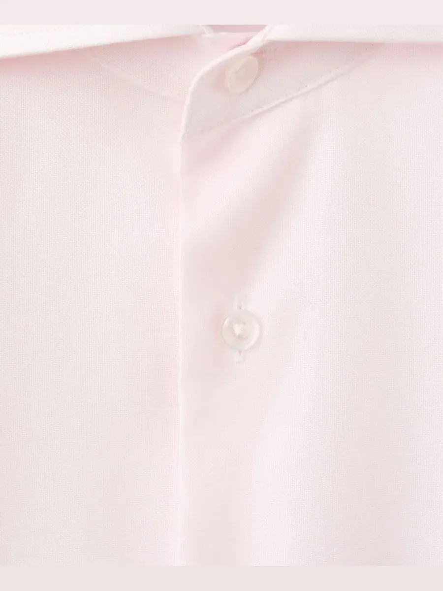 Мужская рубашка из хлопка с длинным рукавом, модель Cotton Slim-Fit Suit Shirt MANGO — изображение 5 из 6, розовый