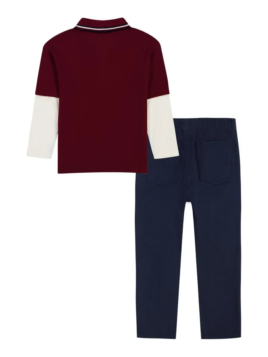 Комплект из поло и брюк Tommy Hilfiger — изображение 2 из 5, красный