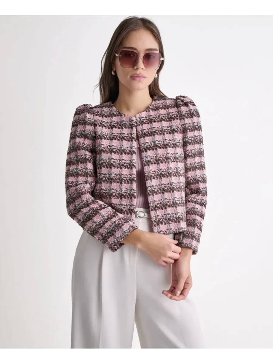 Женский блейзер без воротника с открытым передом, модель Novelty Open-Front BCBG