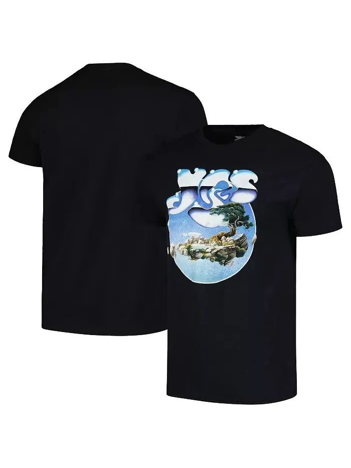 Мужская черная футболка с рисунком Yes Floating Island Manhead Merch — черный