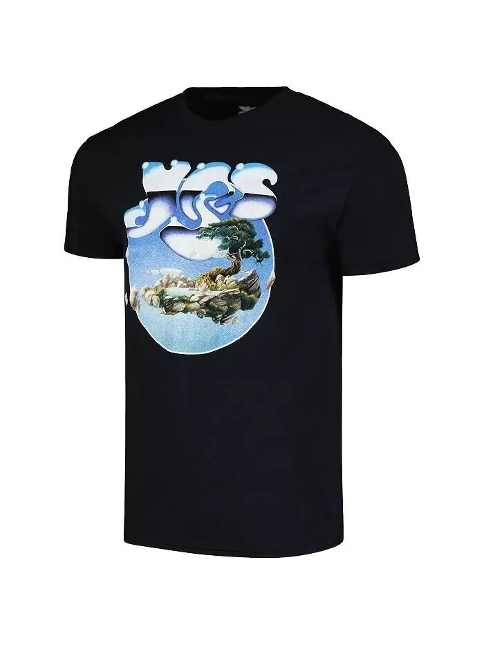 Мужская черная футболка с рисунком Yes Floating Island Manhead Merch — изображение 3 из 3, черный