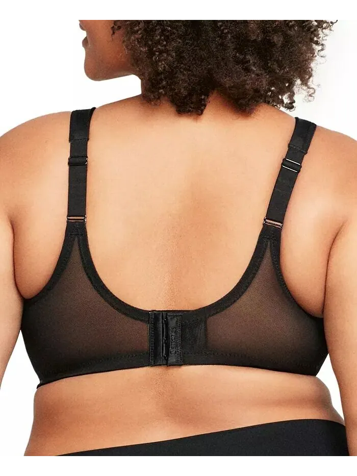Бюстгальтер Magiclift Natural Shape Support размера Plus Full Figure Wireless Bra 1010 Glamorise — изображение 2 из 8, черный