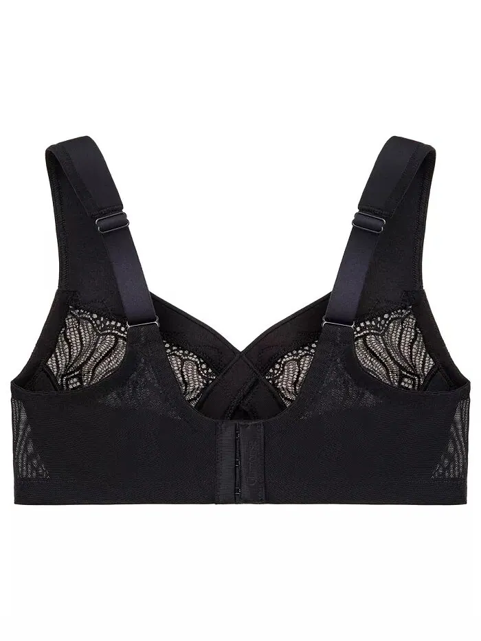 Бюстгальтер Magiclift Natural Shape Support размера Plus Full Figure Wireless Bra 1010 Glamorise — изображение 4 из 8, черный