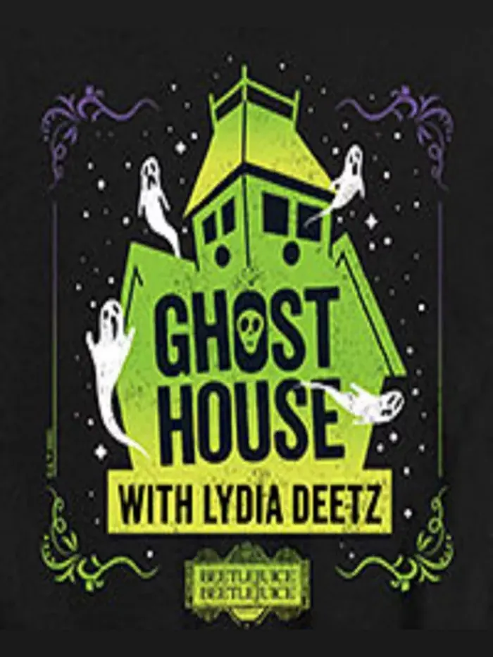 Футболка с принтом Ghost House для мальчиков старшего возраста Beetlejuice — изображение 3 из 3, черный