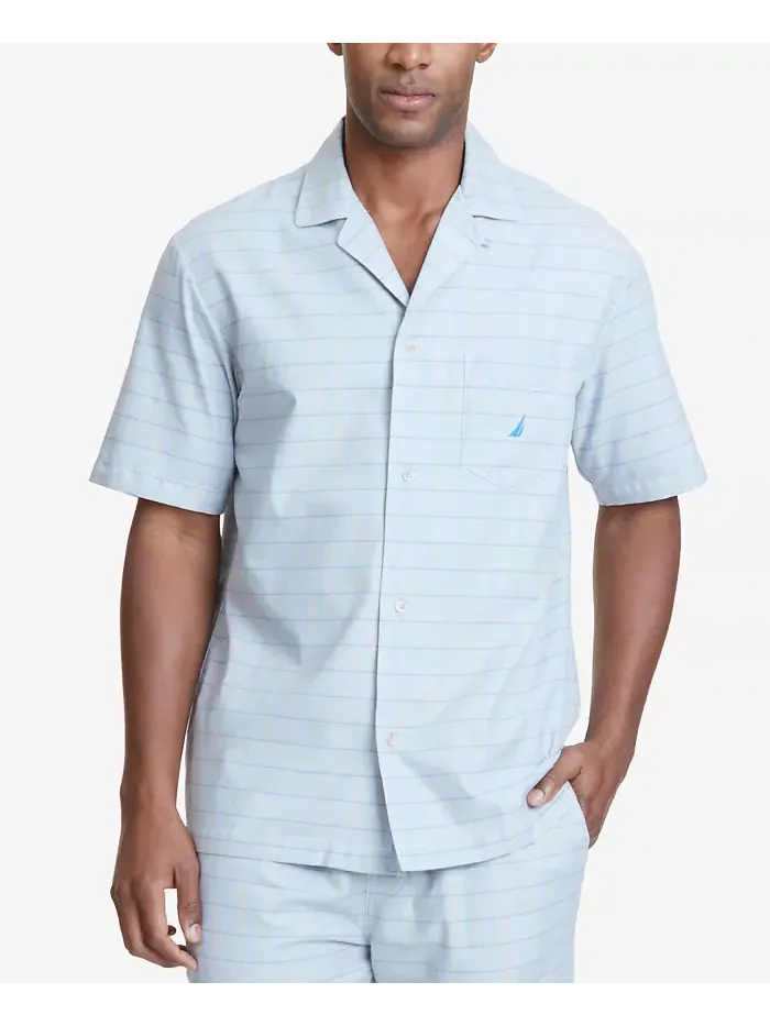 Мужская пижамная рубашка из хлопка в клетку Windowpane Nautica