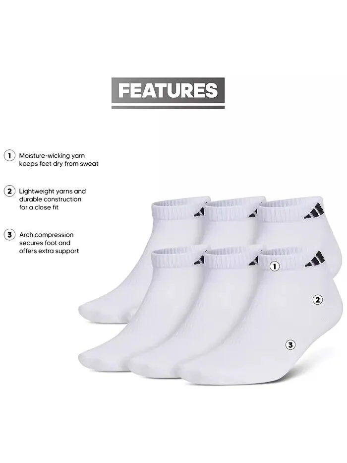 Мужские носки Superlite 3.0 Low Cut — 6 шт adidas — изображение 6 из 6, белый