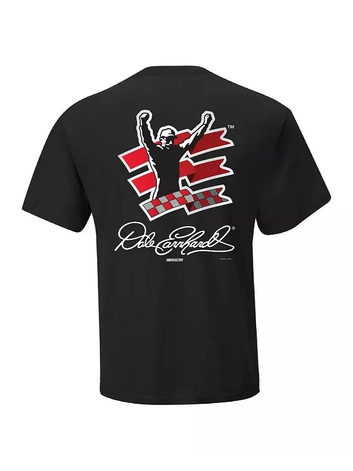 Мужская черная футболка Dale Earnhardt Champions Wear Checkered Flag Sports — изображение 3 из 3, черный