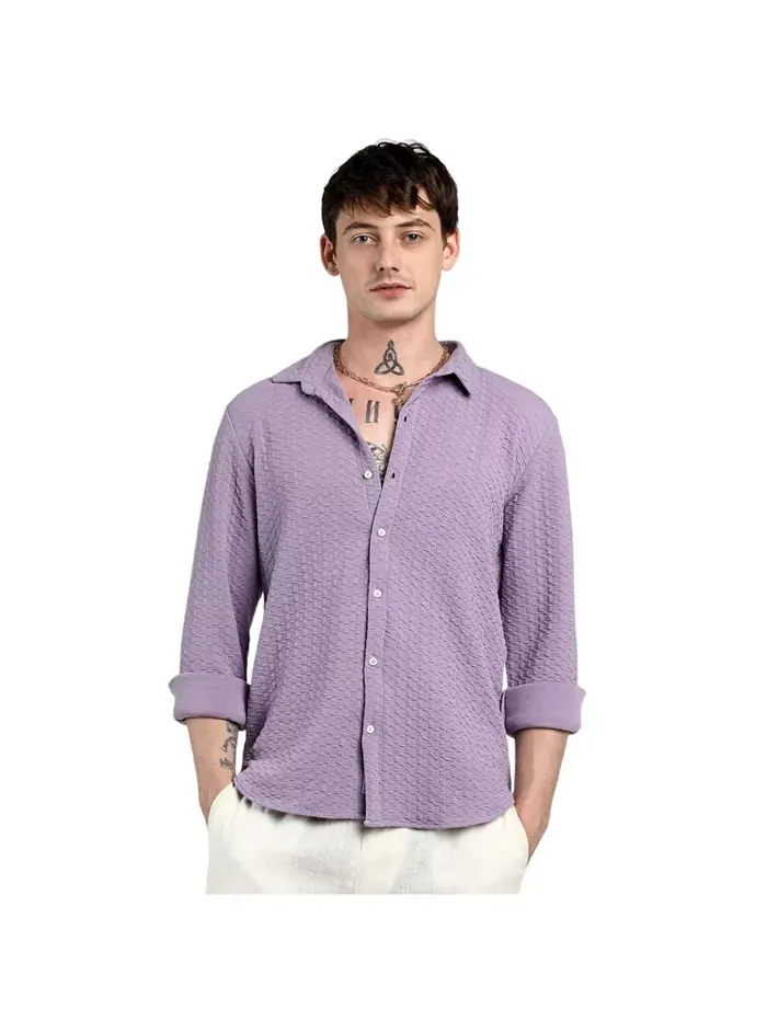Мужская рубашка Lilac Ripple Box Campus Sutra
