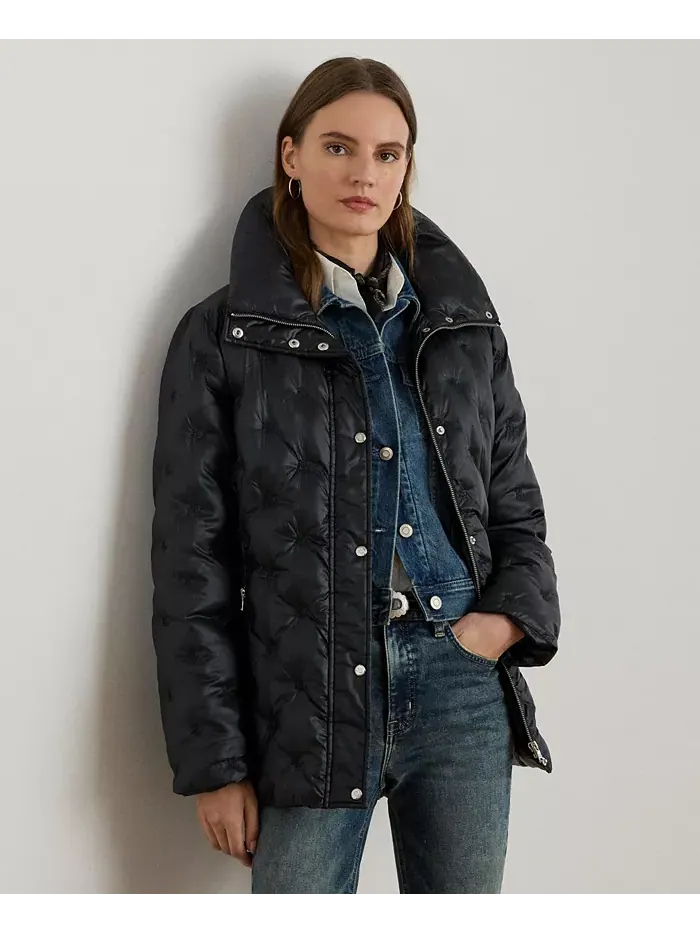 Женское вышитое пуховое пальто Lauren Ralph Lauren