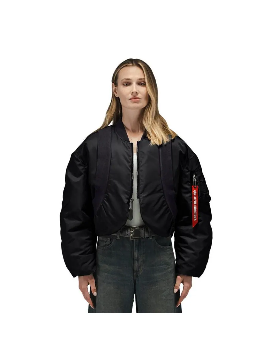 Женская трикотажная куртка-бомбер Ma-1, размер W Alpha Industries — изображение 1 из 3, черный