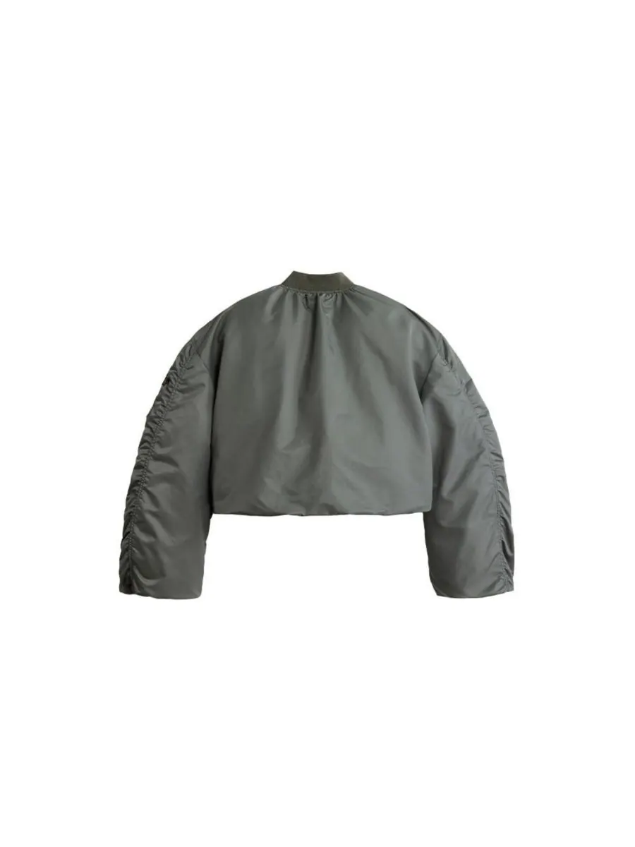 Женская трикотажная куртка-бомбер Ma-1, размер W Alpha Industries — изображение 3 из 3, серый