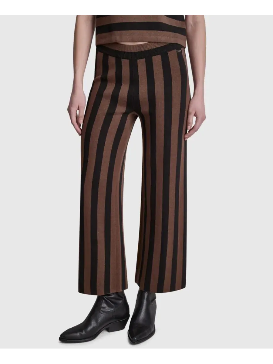 Женские полосатые брюки до щиколотки без шнурков DKNY Jeans
