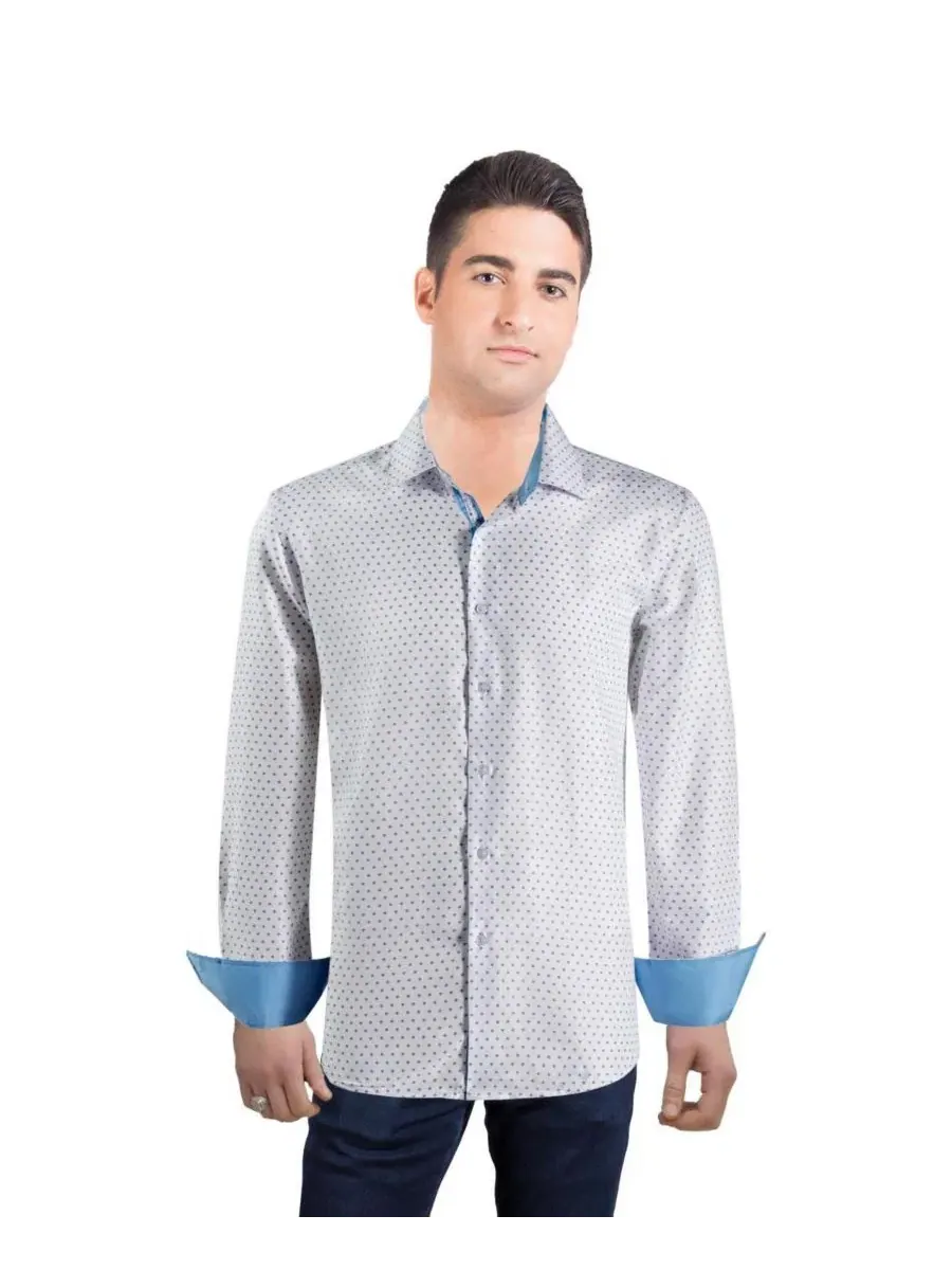 Мужская рубашка с принтом, slim fit, модель Modern Ditsy Print Elie Balleh