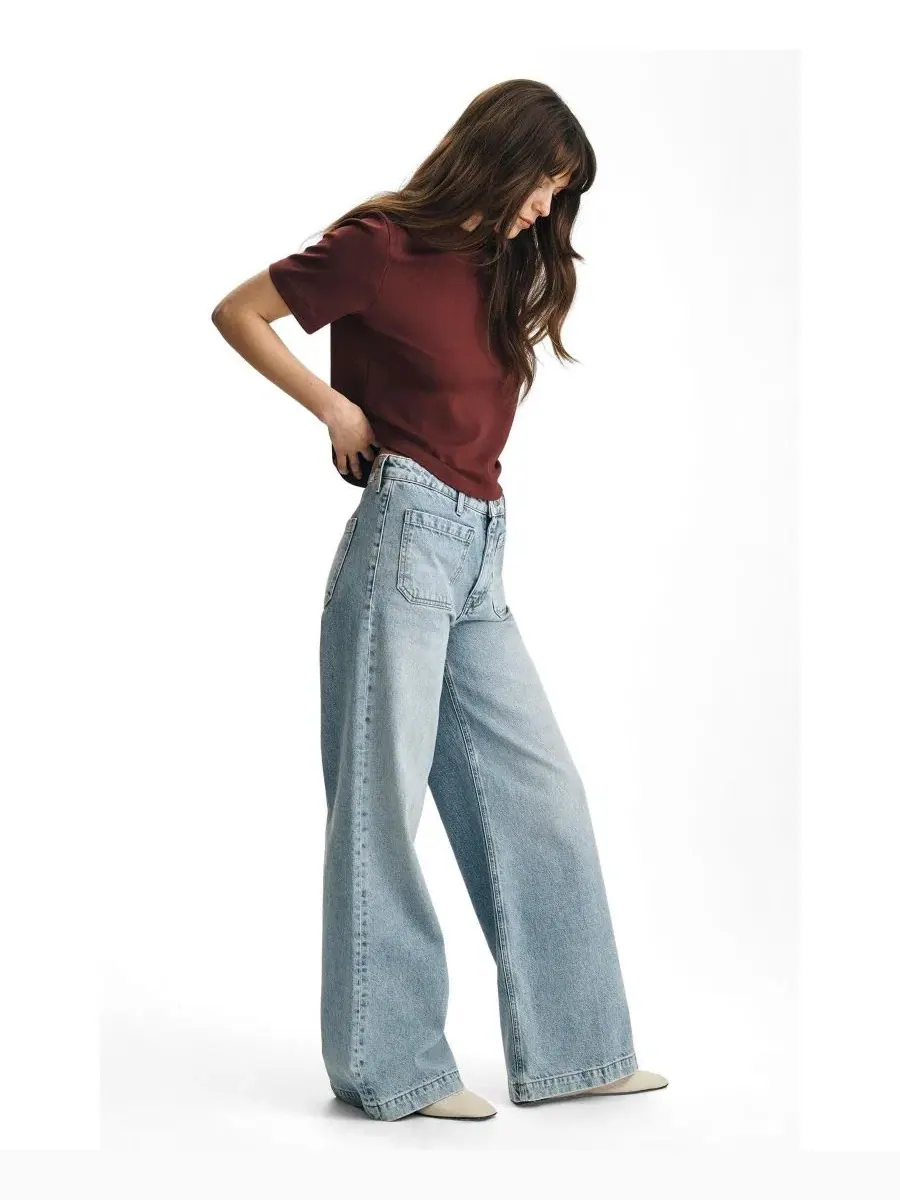 Джинсы с высокой посадкой и широкими штанинами Christine Mavi Jeans — изображение 2 из 6