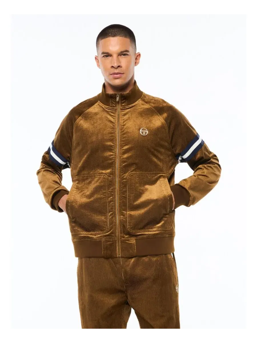 Куртка на молнии из вельвета, с контрастными вставками Sergio Tacchini