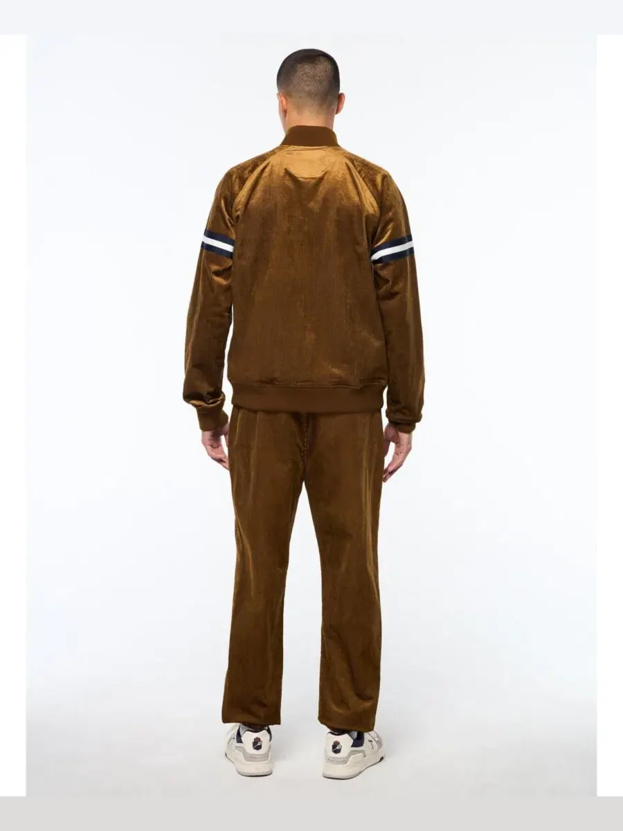 Куртка на молнии из вельвета, с контрастными вставками Sergio Tacchini — изображение 5 из 5, коричневый