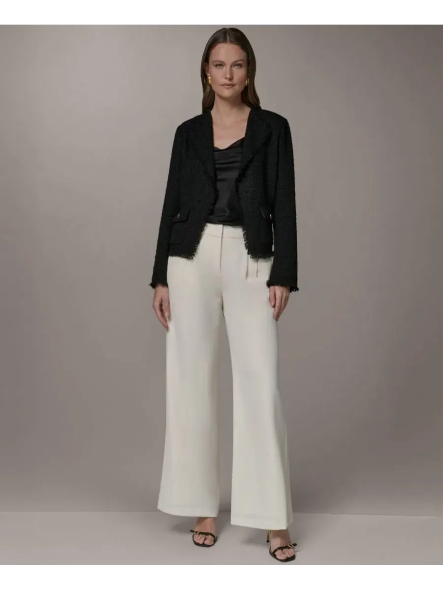 Жакет с открытым передом и длинным рукавом Donna Karan New York — изображение 2 из 7, черный
