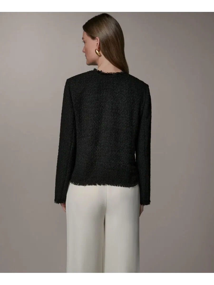 Жакет с открытым передом и длинным рукавом Donna Karan New York — изображение 6 из 7, черный