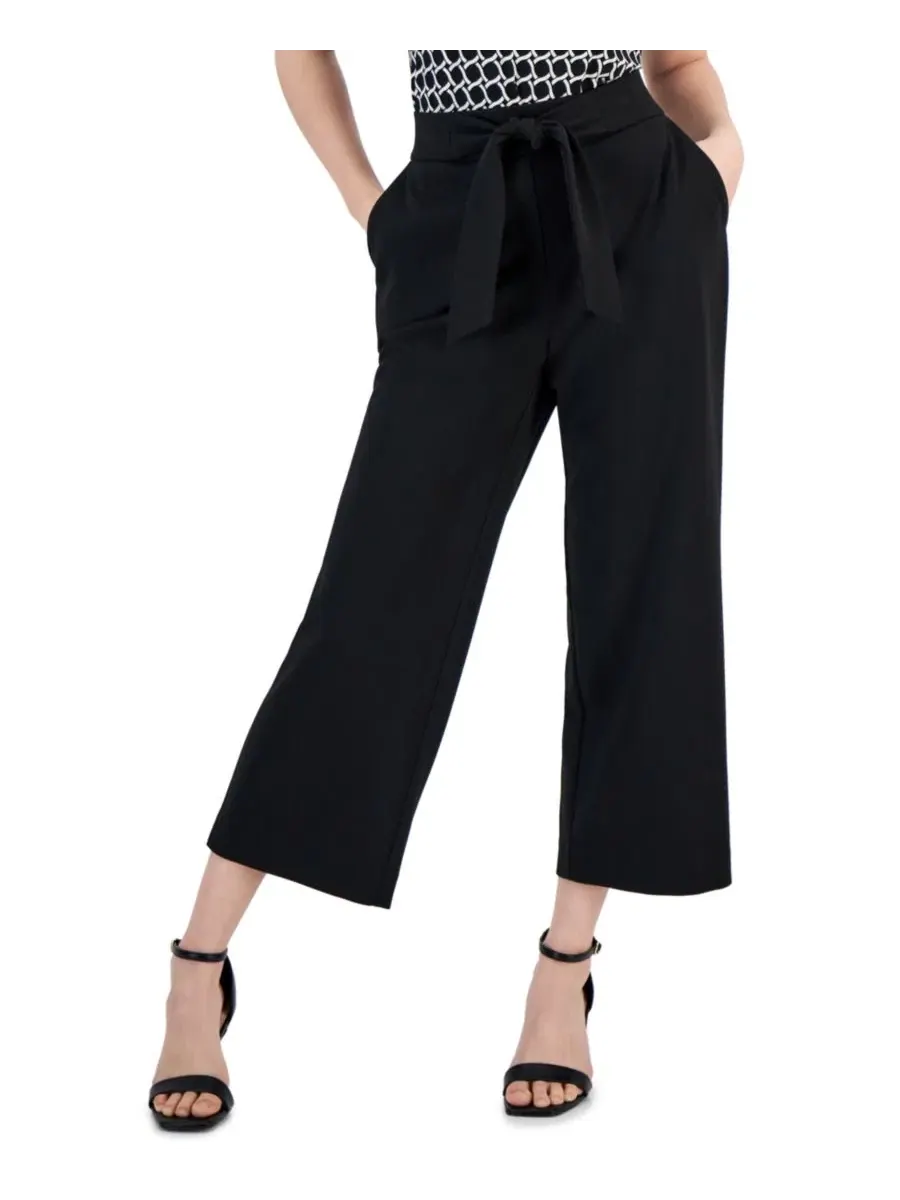 Комплект из топа с рукавом-тюльпан и брюк клеш, модель Petite Tulip-Sleeve Top & Wide-Leg Pants AK