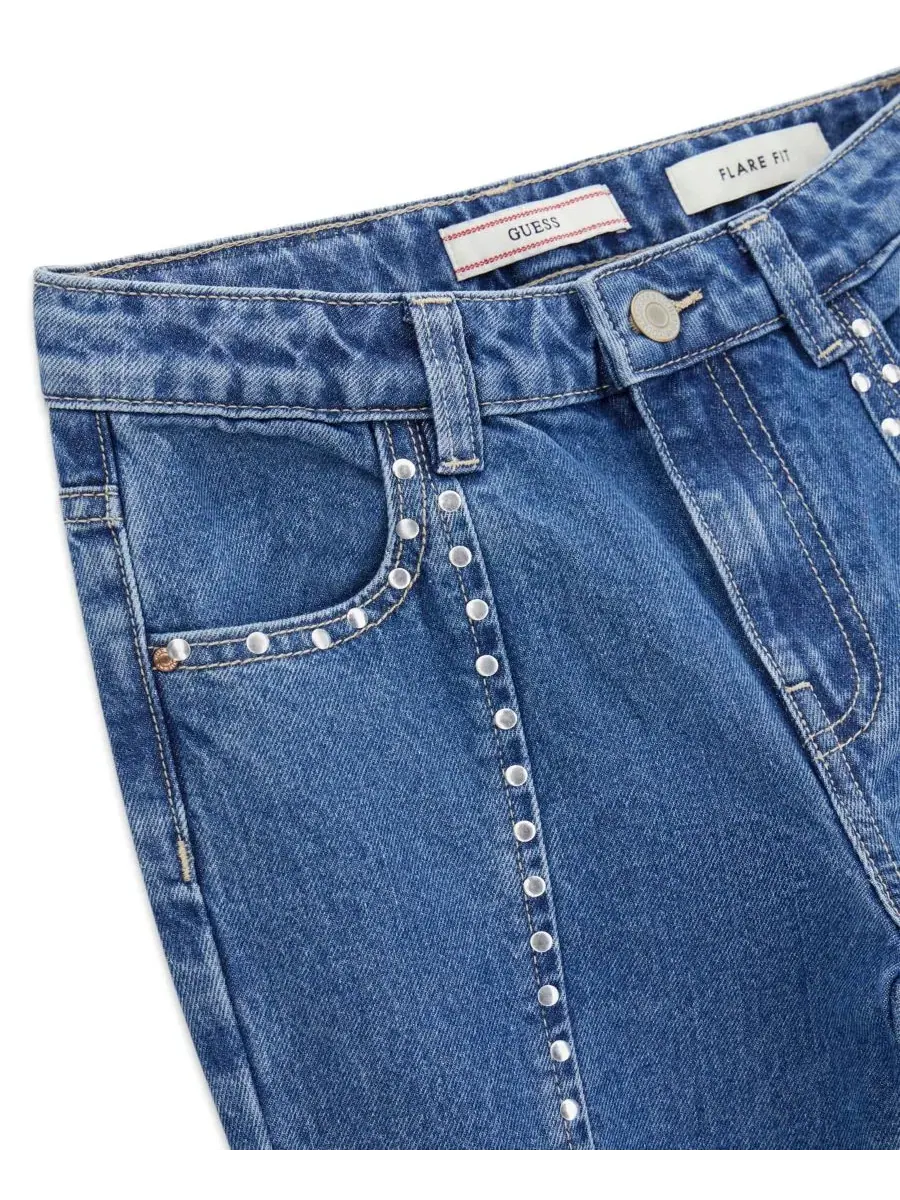 Джинсы клеш с заклепками GUESS — изображение 3 из 3, синий