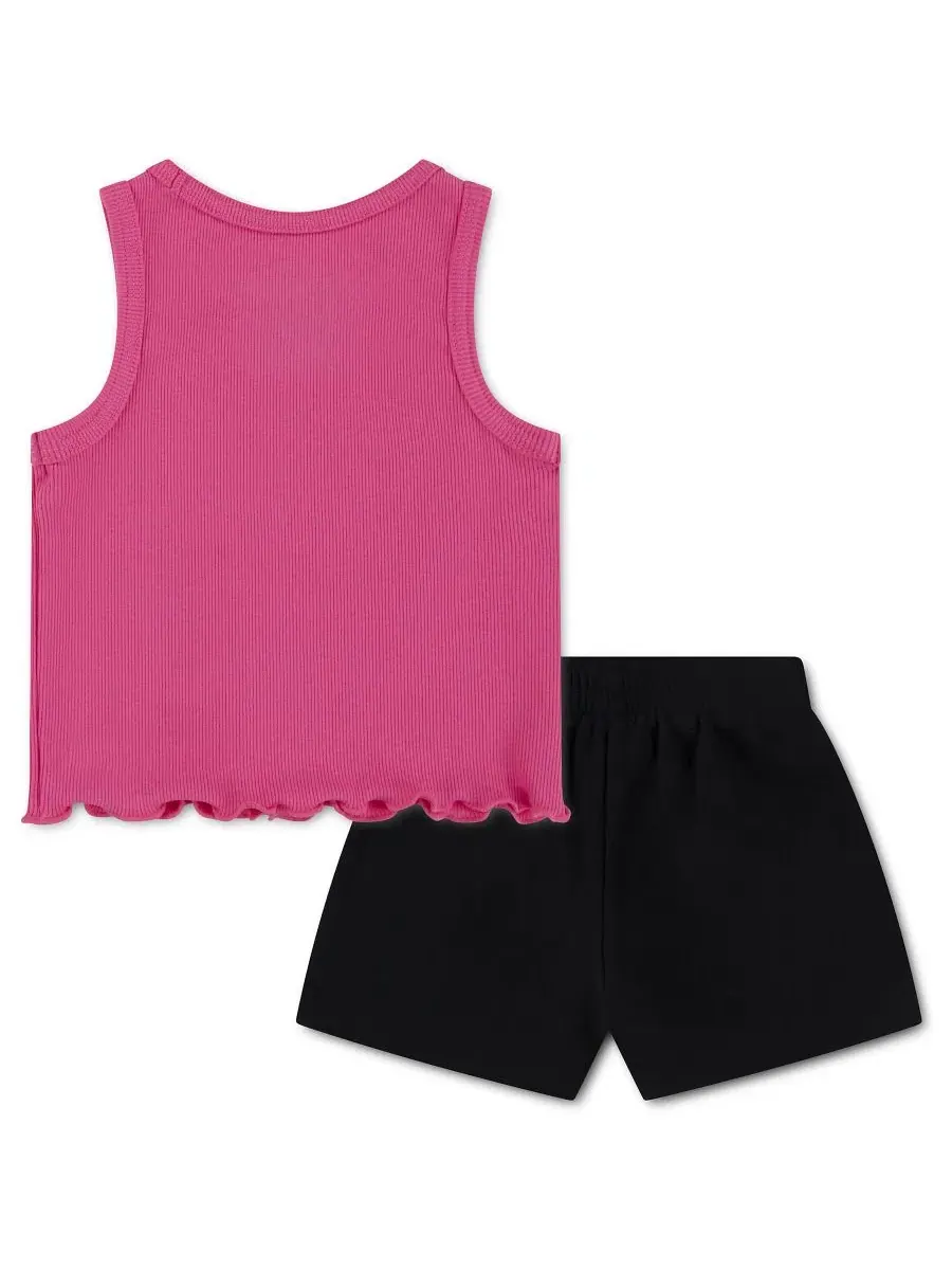 Комплект из майки и шорт с плиссировкой Jordan, Toddler 2T-4T — изображение 2 из 4, черный