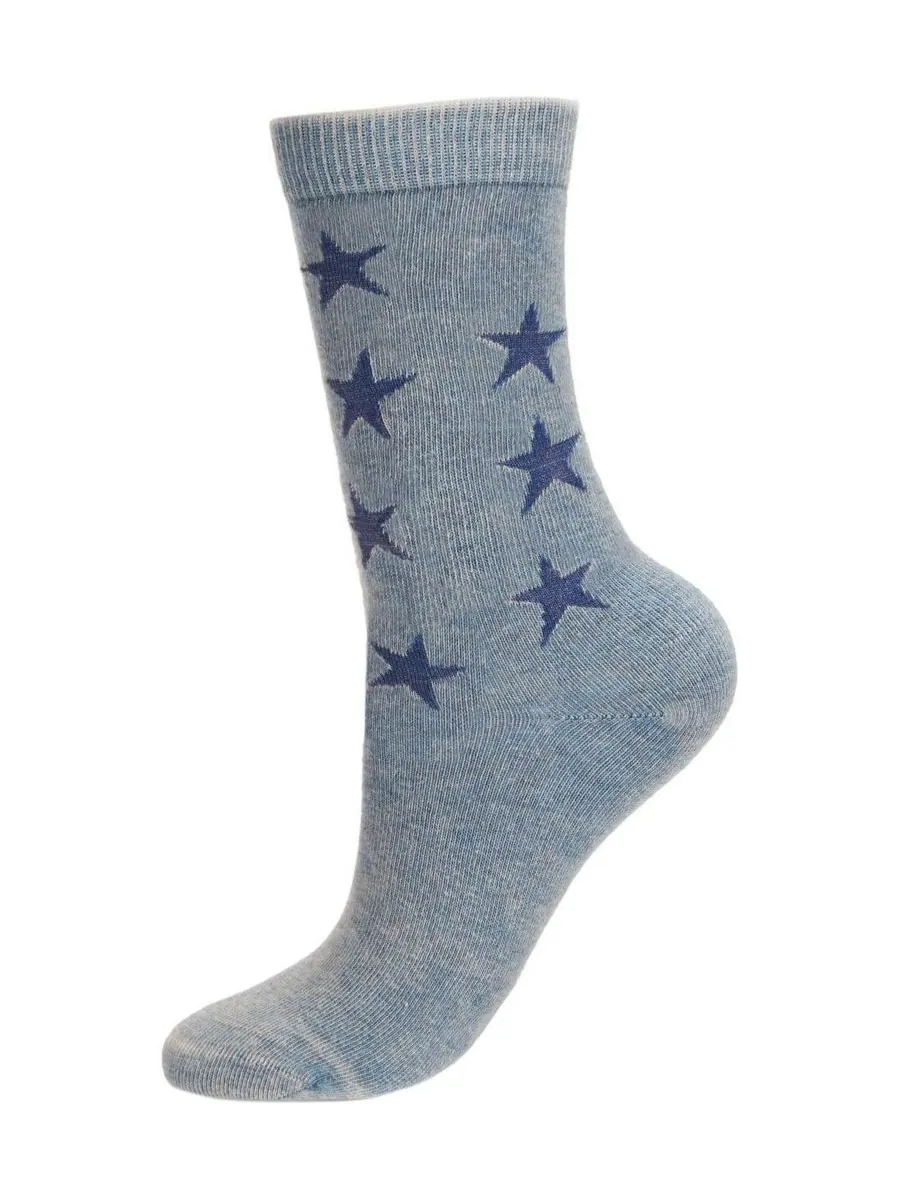 Женские носки из хлопковой смеси с эффектом кислотной стирки Star MeMoi