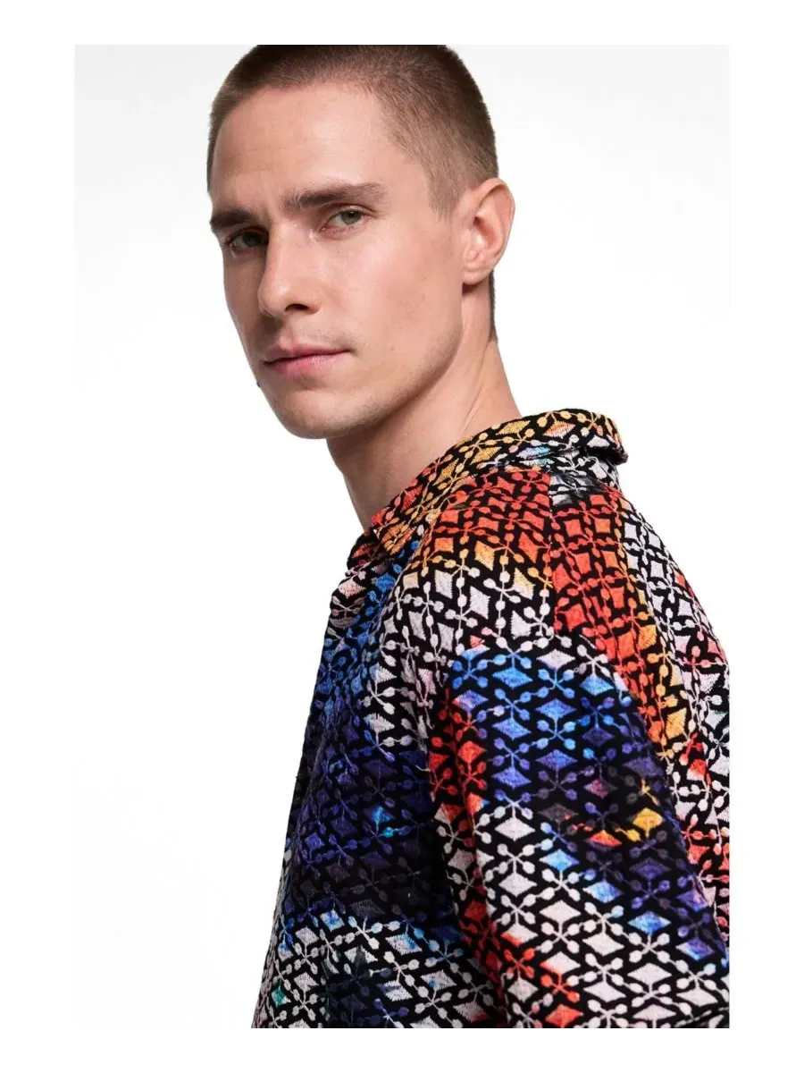 Мужская рубашка с принтом Desigual — изображение 3 из 6, светлый синий