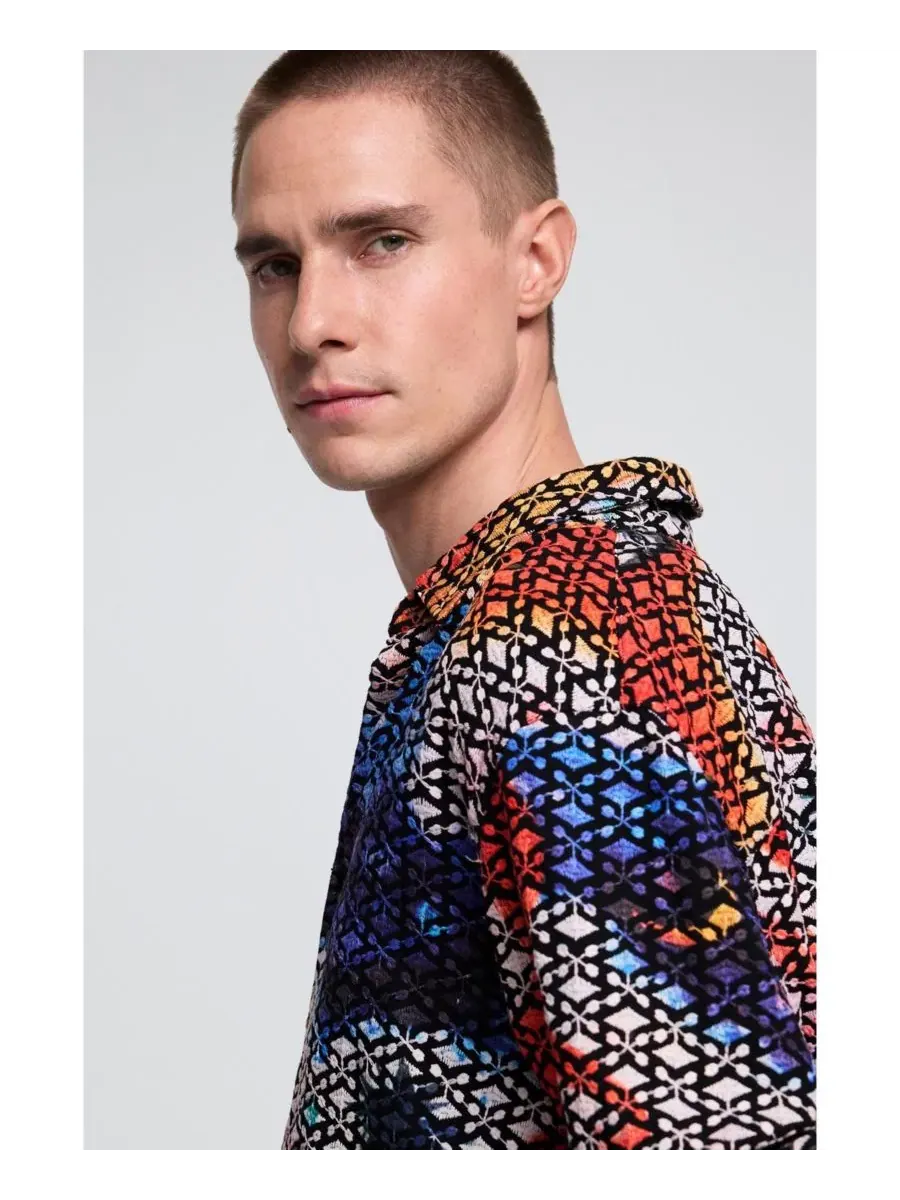 Мужская рубашка с принтом Desigual — изображение 4 из 6, светлый синий