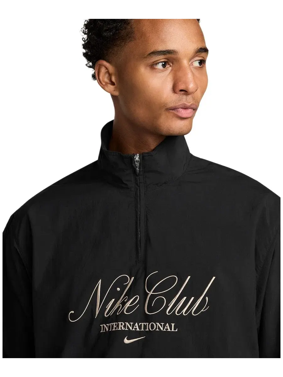 Мужская куртка с полузастежкой Club Oversized Fit Nike — изображение 2 из 3, черный