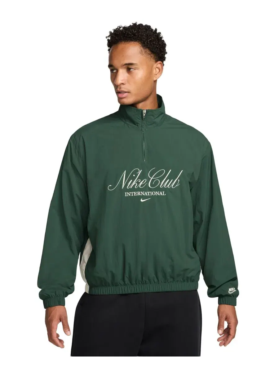 Куртка Nike Club Men's Half-Zip Track Jacket, Fir/Phantom