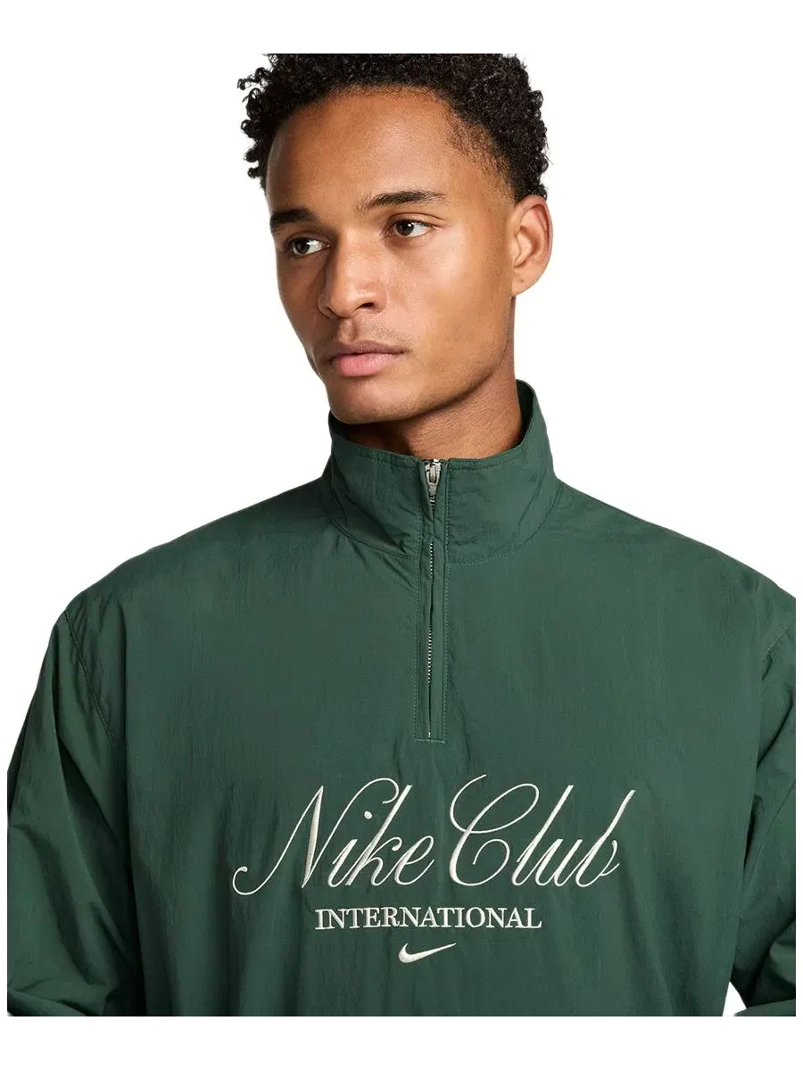 Куртка Nike Club Men's Half-Zip Track Jacket, Fir/Phantom — изображение 2 из 3