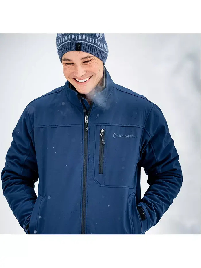 Мужская куртка Journeyman Flex Super Softshell Free Country — изображение 4 из 6, темный темно-синий
