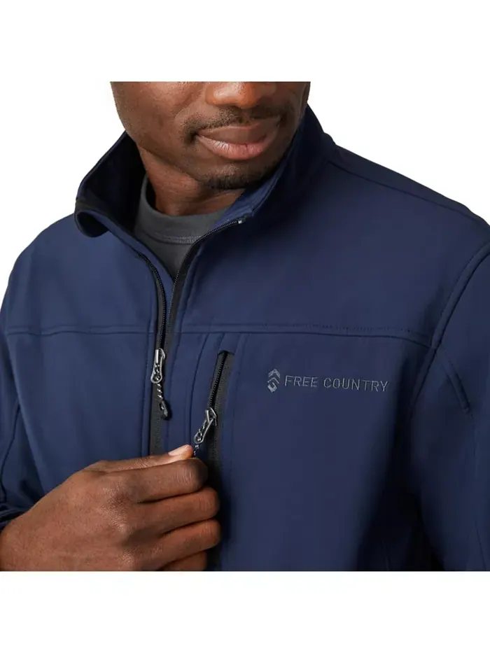 Мужская куртка Journeyman Flex Super Softshell Free Country — изображение 6 из 6, темный темно-синий