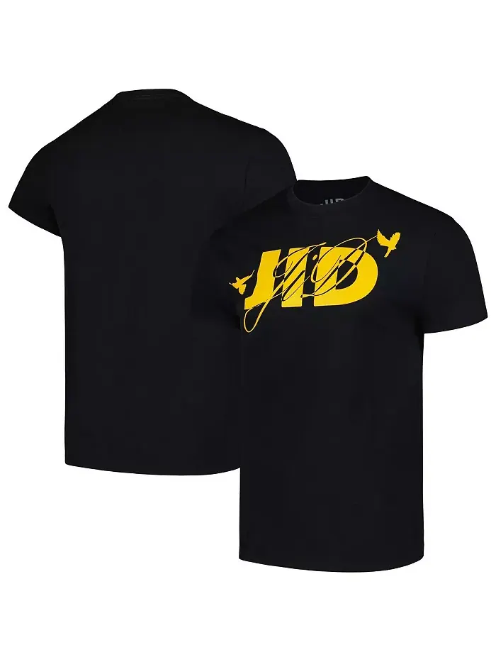 Мужская и женская черная футболка с логотипом JID Manhead Merch — изображение 1 из 3