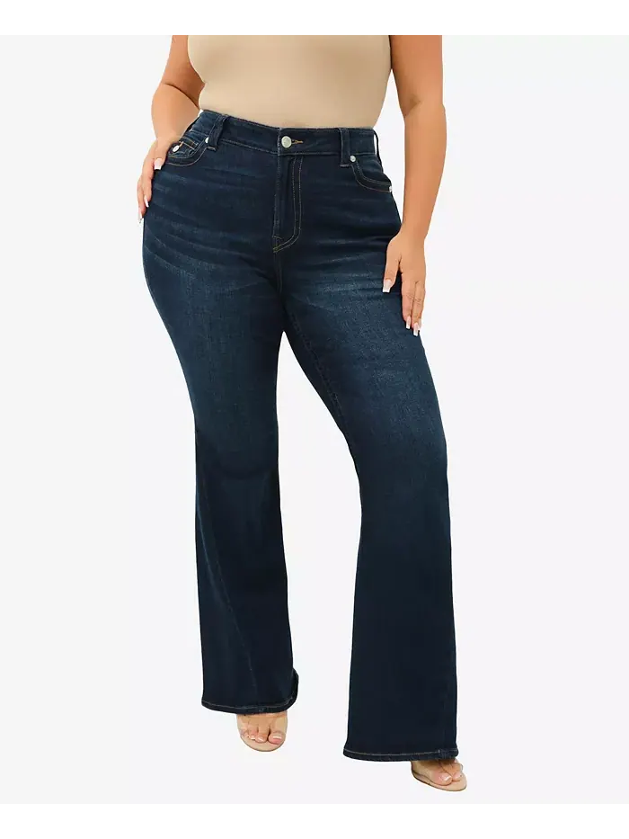 Джинсы Joey Flare Mid Rise с клапанами больших размеров True Religion