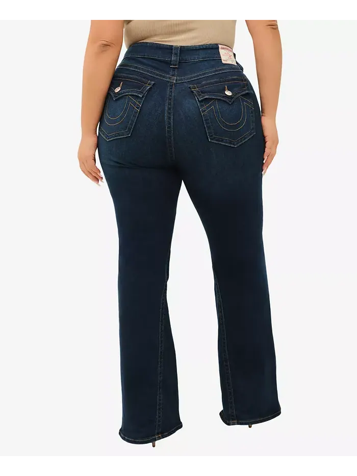 Джинсы Joey Flare Mid Rise с клапанами больших размеров True Religion — изображение 3 из 3, синий