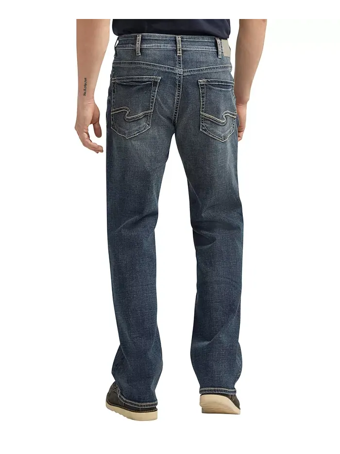 Джинсы Gordie Relaxed Fit Straight Leg Silver Jeans Co. — изображение 2 из 7, синий