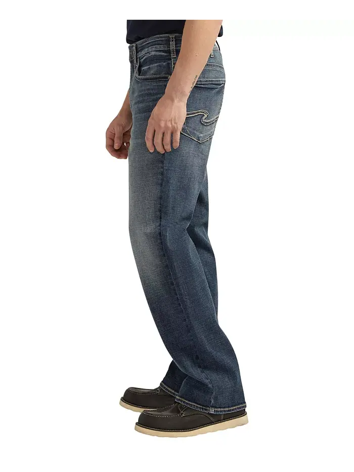 Джинсы Gordie Relaxed Fit Straight Leg Silver Jeans Co. — изображение 3 из 7, синий