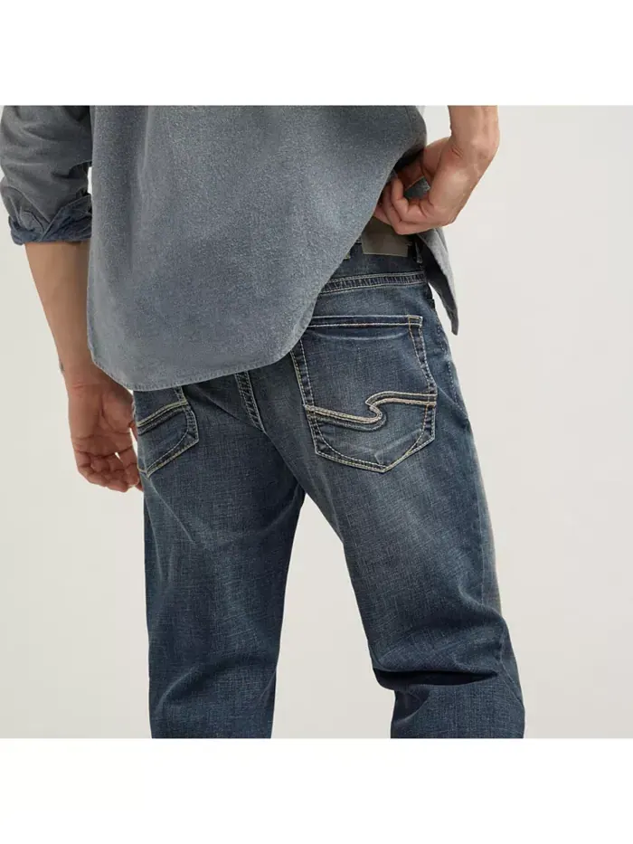 Джинсы Gordie Relaxed Fit Straight Leg Silver Jeans Co. — изображение 4 из 7, синий