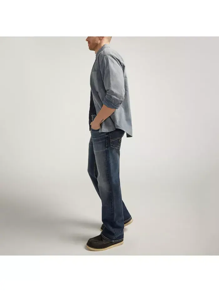 Джинсы Gordie Relaxed Fit Straight Leg Silver Jeans Co. — изображение 5 из 7, синий