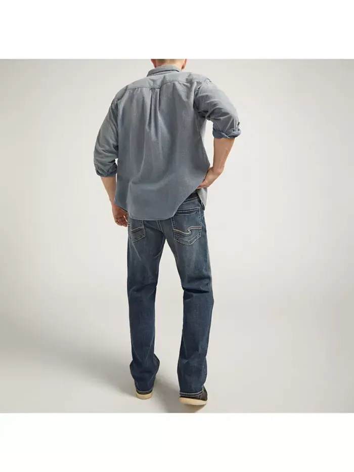 Джинсы Gordie Relaxed Fit Straight Leg Silver Jeans Co. — изображение 6 из 7, синий