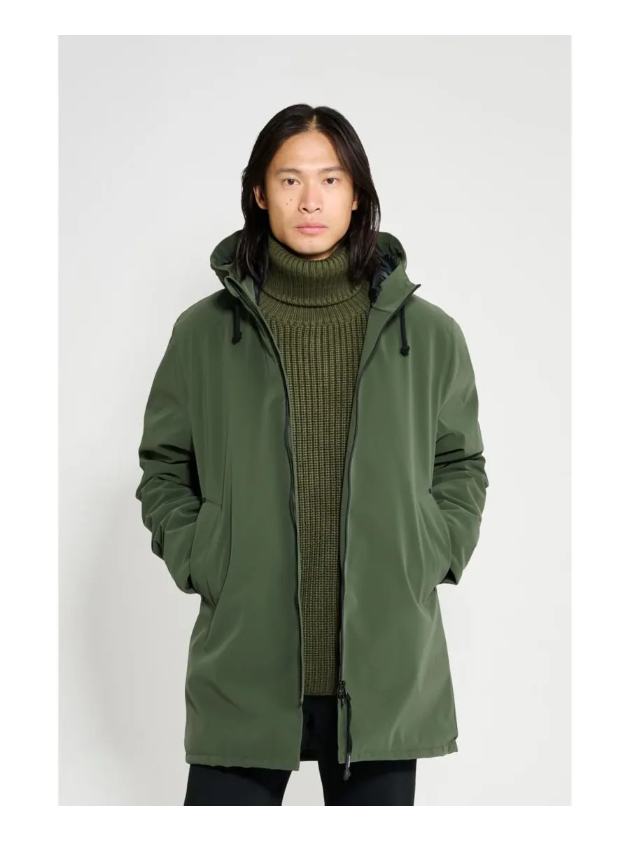 Мужское матовое зимнее пальто Stockholm Stutterheim — зеленый