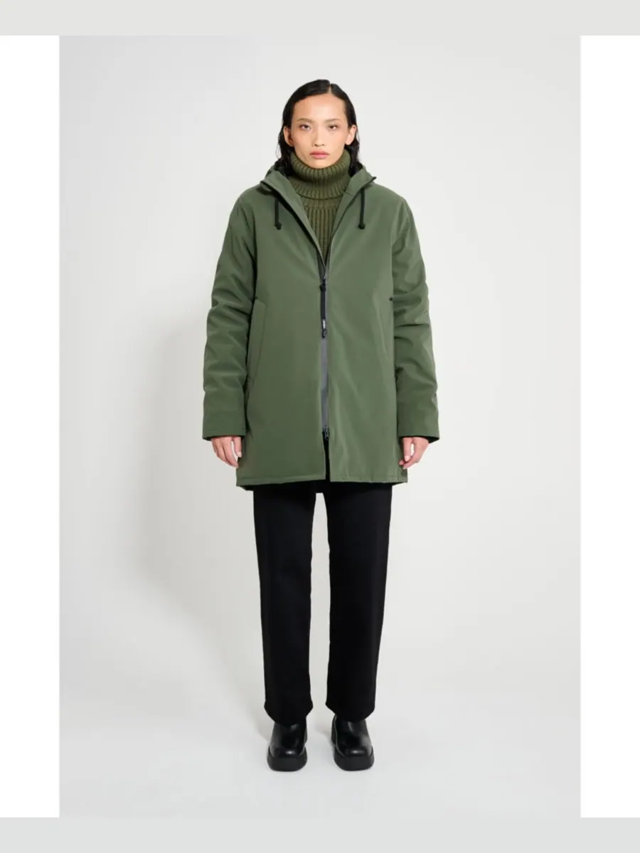 Мужское матовое зимнее пальто Stockholm Stutterheim — изображение 8 из 8, зеленый